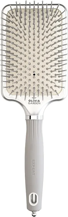 Olivia Garden Expert Care Rectangular Nylon Silver L Četka za kosu