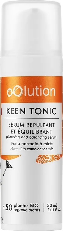 oOlution Keen Tonic Plumping and Balancing Serum Organski učvršćujući i hidratantni serum za obnavljanje balansa kože