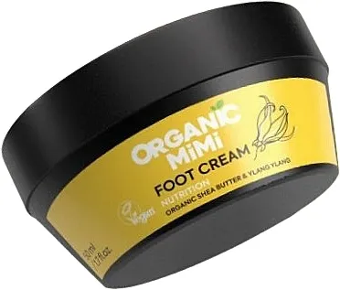 Organic Mimi Foot Cream Nutrition Shea &amp; Ylang Ylang Krema za stopala hranljiva "Shea puter i ylang-ylang"
