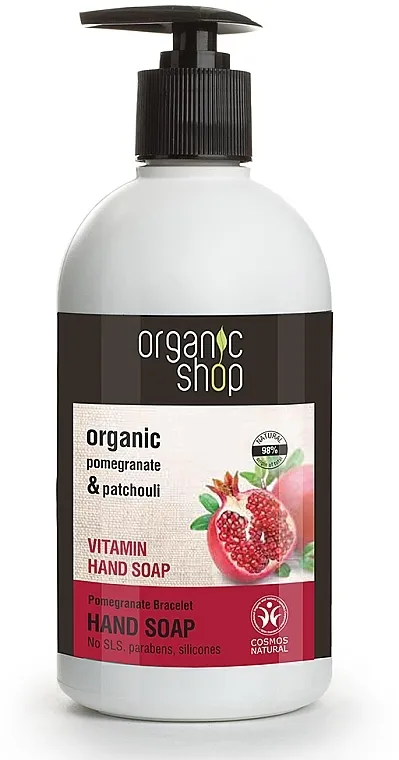 Organic Shop Organic Garnet and Patchouli Hand Soap Vitaminski tečni sapun za ruke "Narukvica od nara"