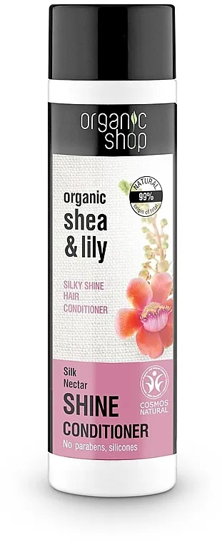 Organic Shop Organic Shea and Silk Shine Conditioner Balzam za kosu "Gladan sjaj. Silk nektar"