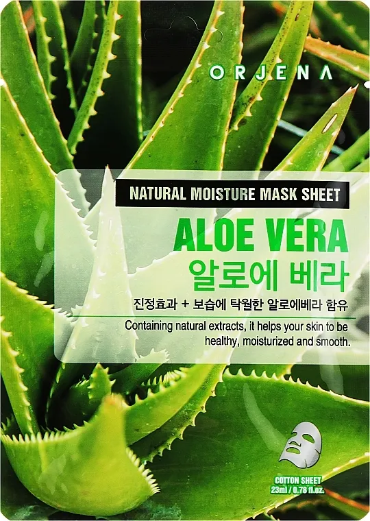 Orjena Natural Moisture Aloe Vera Mask Sheet Sheet maska ​​za lice s ekstraktom aloe