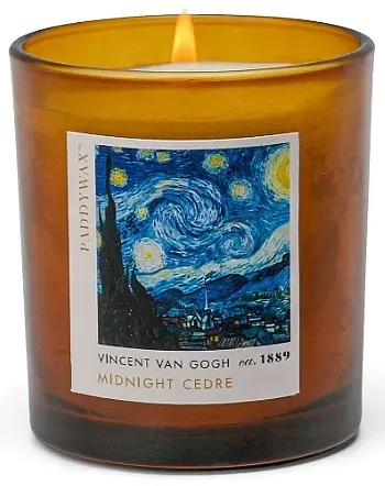 Paddywax Impressionist Glass Candle Vincent Van Gogh Mirisna sveća Ponoćni Kedrovina