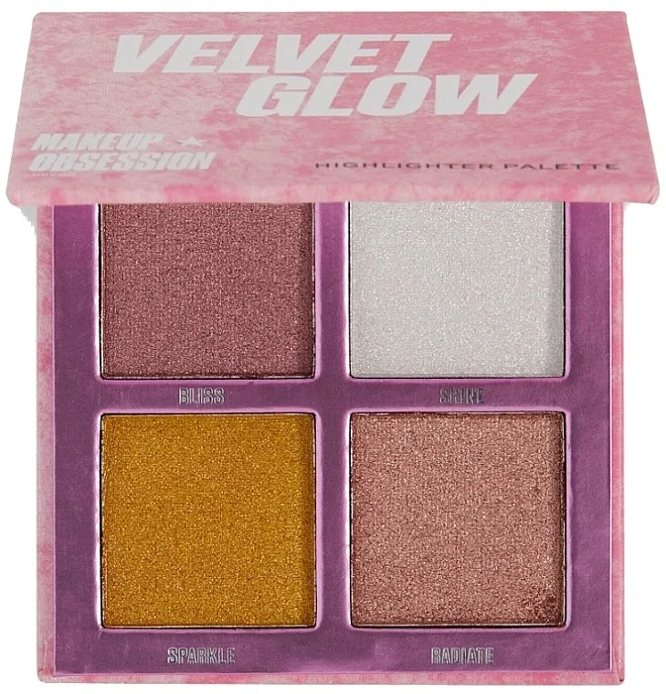 Paleta highlightera za lice Makeup Obsession Velvet Glow Highlighter Palette