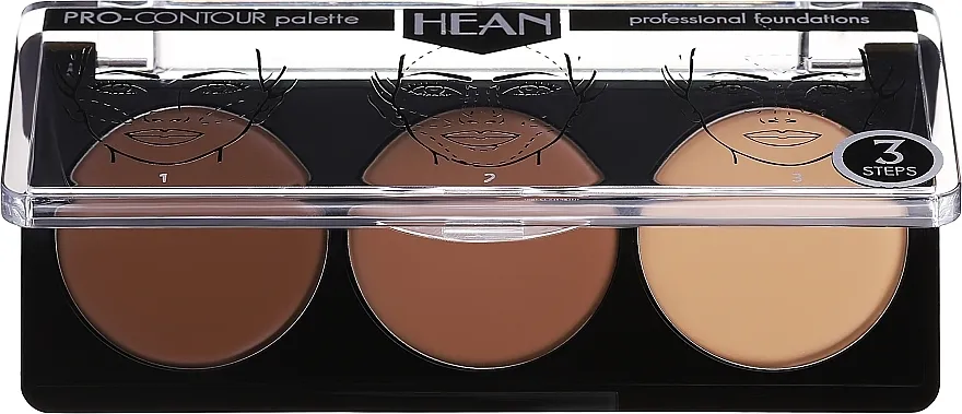 Paleta za konture lica 3 boje Hean Pro-Countour Palette