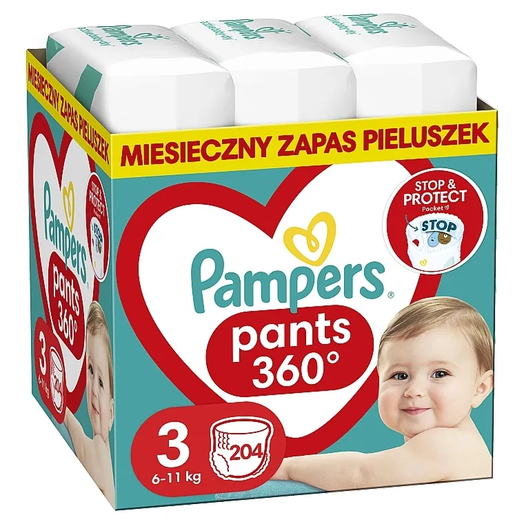 Pampers Hlače pelene vel.3, 6-11 kg, 204 kom.