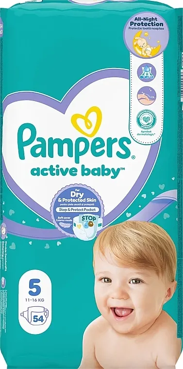 Pampers Pelene Active Baby 5 (11-16 kg), 54 kom.