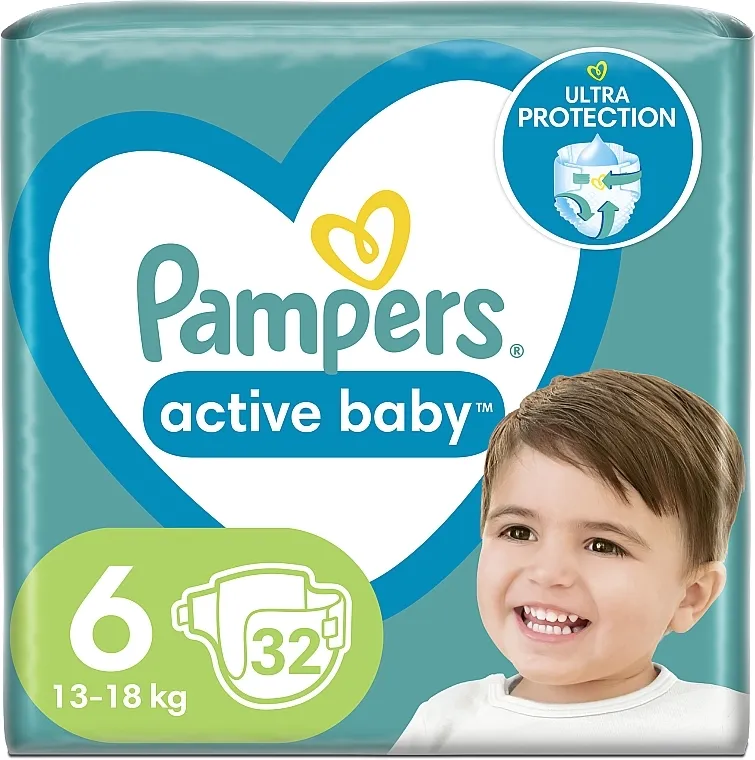 Pampers Pelene Active Baby 6 (13-18 kg), 32 kom.