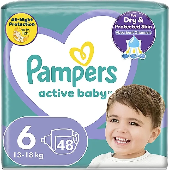 Pampers Pelene Active Baby 6 (13-18 kg), 48 kom.