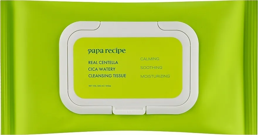 Papa Recipe Real Centella Cica Watery Cleansing Tissue Čistionice maramice sa ekstraktom centelle, 100 kom.