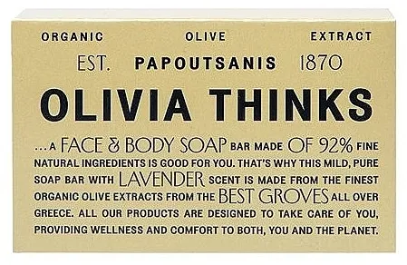 Papoutsanis Olivia Thinks Face &amp; Body Soap Bar Sapun za lice i telo
