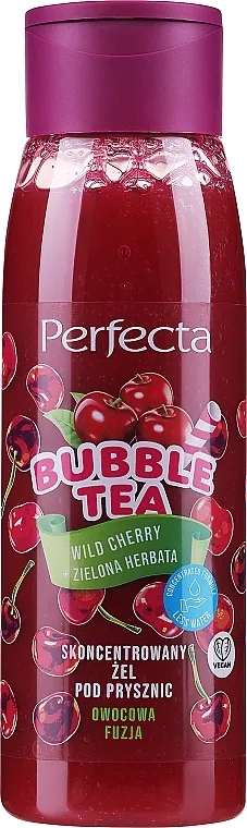 Perfecta Bubble Tea Wild Cherry &amp; Green Tea Shower Gel Gel za tuširanje "Divlja trešnja i zeleni čaj"