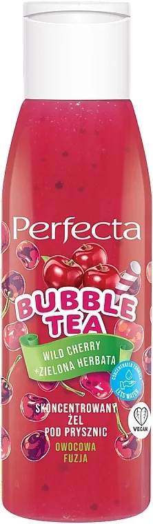 Perfecta Bubble Tea Wild Cherry + Green Tea Concentrated Shower Gel MINI Gel za tuširanje "Divlja višnja i zeleni čaj"