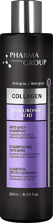 Pharma Group Laboratories Collagen &amp; Hyaluronic Acid Anti-Grey Shampoo Šampon za sijedu kosu