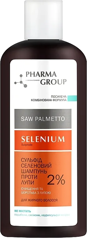 Pharma Group Saw Palmetto Shampoo Selen sulfid šampon protiv peruti za masnu kosu
