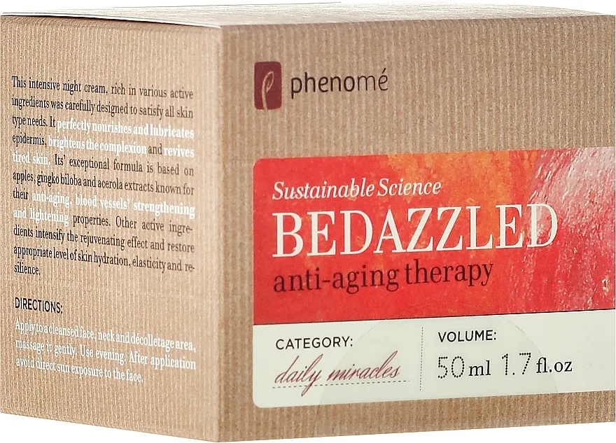Phenome Sustainable Science Bedazzled Anti-Aging Therapy Revitalizirajuća noćna krema