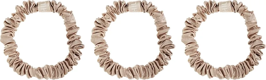 Philip B Silky Smooth Petite Scrunchie Gumice za kosu, 3 kom, šampanjac