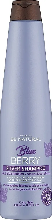 Placenta Life Be Natural Blueberry Silver Shampoo Šampon za neutralisanje žutih tonova kose