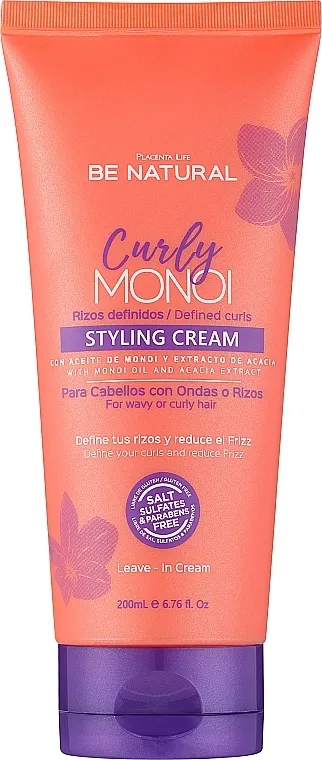 Placenta Life Be Natural Curly Monoi Styling Cream Krema za oblikovanje kovrčave kose