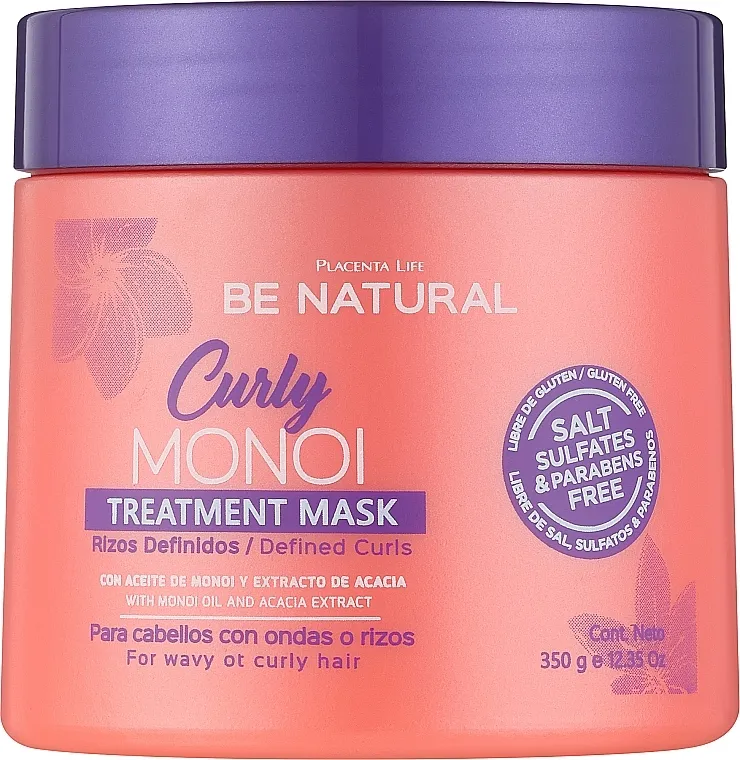 Placenta Life Be Natural Curly Monoi Treatment Mask Comptoir Sud Pacifique Pomelo Fizz