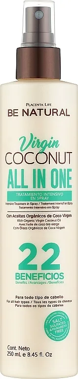 Placenta Life Be Natural Virgin Coconut All In One Spray Sprej za obnavljanje kose