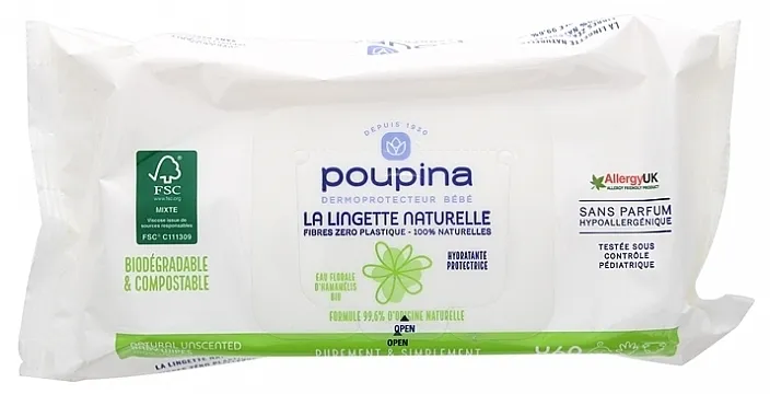 Poupina Natural Wipes Prirodne vlažne maramice