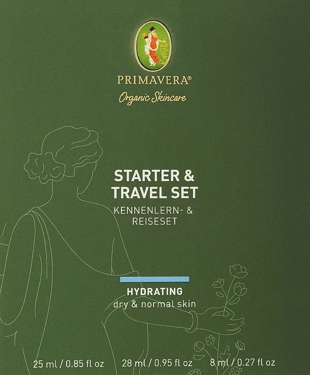 Primavera Hydrating Starter &amp; Travel (milk/25ml + toner/28ml + fluid/8ml) Set