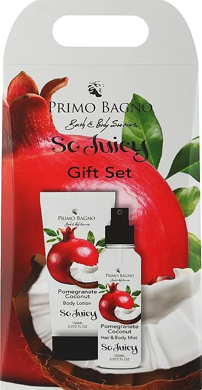 Primo Bagno Pomegranate Coconut Gift Set (b/lot/150ml + h/b/mist/150ml)