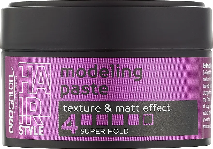 Prosalon Styling Hair Style Modeling Paste Texture &amp; Matt Effect 4 Super Hold Pasta za modeliranje kose, stupanj 4
