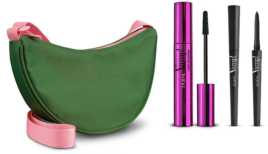 Pupa Vamp! Lash Extender Mascara &amp; Eye Pencil (mascara/14ml + eye/pencil/0.35g + bag) Set