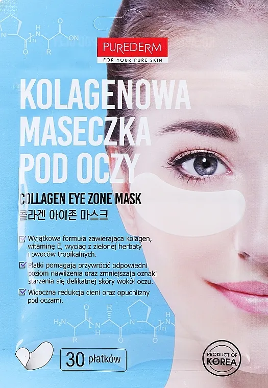 Purederm Collagen Eye Zone Mask Set tkivnih flastera ispod očiju s kolagenom