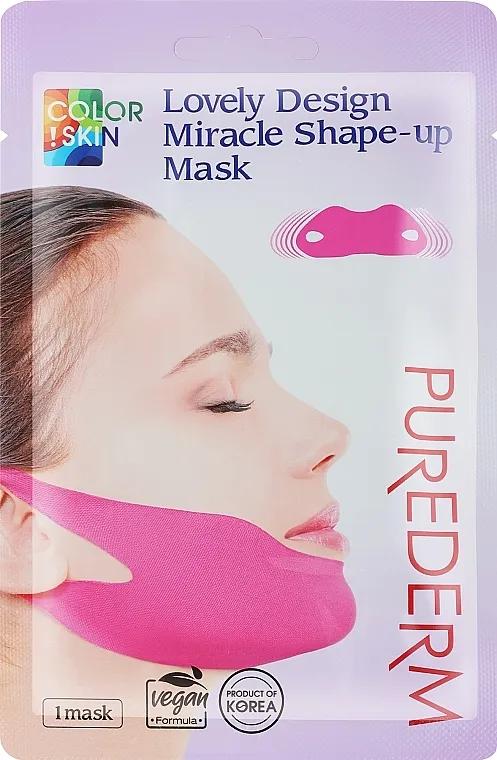 Purederm Lovely Design Miracle Shape-up V-line Mask Bandažna maska ​​za bradu i jagodice