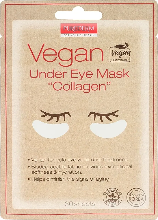 Purederm Vegan Under Eye Collagen Mask Flasteri za oči s kolagenom