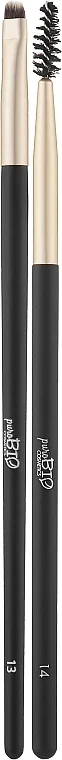 PuroBio Cosmetics BrowMade Brush Set Set kistova za obrve, 2 kom