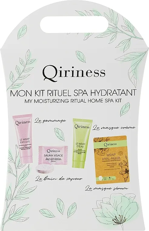 Qiriness Hydrating Ritual Kit (f/scrub/20ml + steam/bath/8g + f/balm/20ml + f/mask/25g) Set