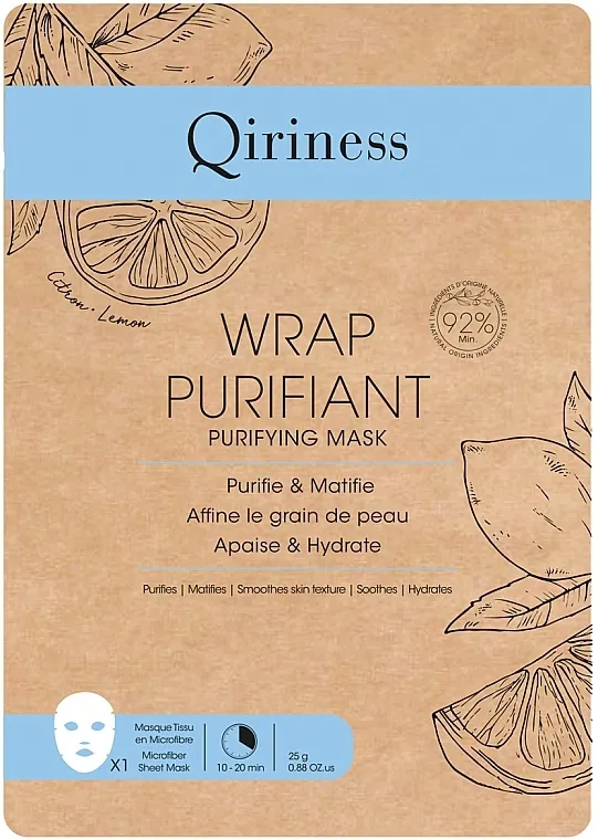 Qiriness Wrap Purifiant Purifying Mask Čista maska u listiću za lice
