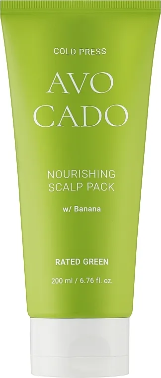 Rated Green Cold Brew Avocado Nourishing Scalp Pack (tuba) Hranjiva maska za zkožu glave sa uljem avokada i ekstraktom banane