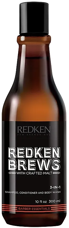 Redken Brews 3-in-1 Shampoo, Conditioner &amp; Body Wash Šampon-gel za kosu i telo 3 u 1