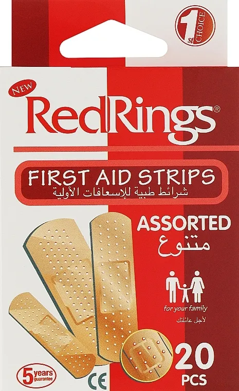 RedRings First Aid Strips Assorted Medicinski flaster, 20 kom.