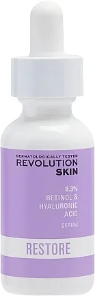 Revolution Skincare 0.3% Retinol with Vitamins &amp; Hyaluronic Acid Restore Serum Serum za lice sa retinolom, vitaminima i hijaluronskom kiselinom