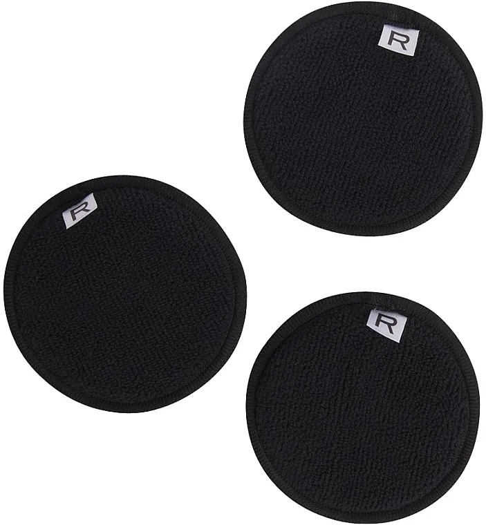 Revolution Skincare Recycled &amp; Reusable Microfibre Cleansing Cushions Kozmetički sunđeri za skidanje šminke, 3 kom, crni