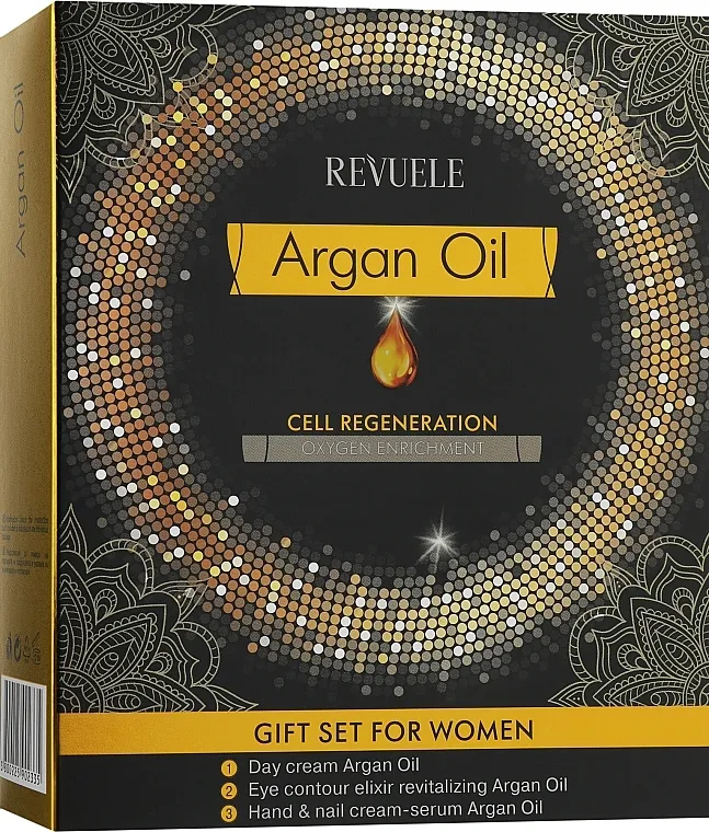Revuele Argan Oil Gift Set (f/cr/50ml + h/ser/50ml + eye/elixir/25ml)