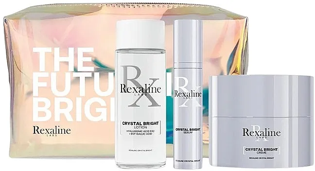 Rexaline Crystal Bright Let's Glow (f/cr/50ml + f/ser/10ml + f/lot/50ml + bag/1pcs) Set