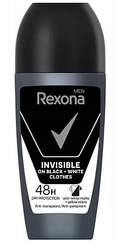 Rexona Men Invisible On Black+White Clothes Roll-on dezodorans