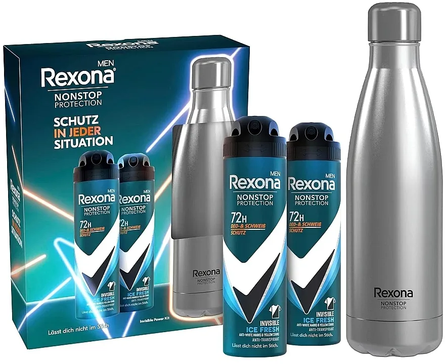 Rexona Men Nonstop Protection Invisible Ice Fresh (edt/2x150ml + bottle/1pc) Set