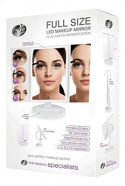 Rio-Beauty LED Magnification Make-up Mirror Ogledalo