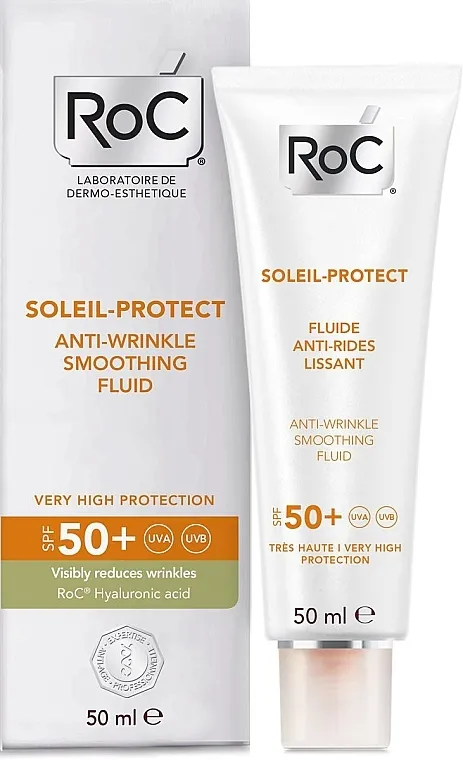 RoC Soleil Protect Anti-Wrinkle Smoothing Fluid SPF50 Izglađujući fluid za lice