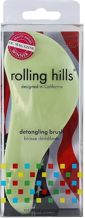 Rolling Hills Detangling Brush Travel Size Light Green Četka za kosu, svijetlo zelena