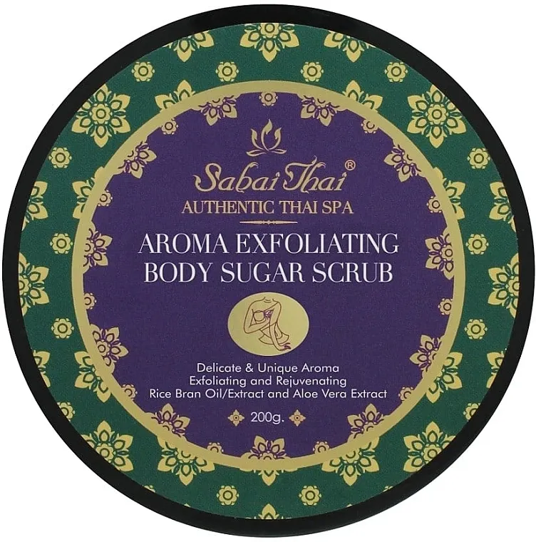 Sabai Thai Rice Milk Aroma Exfoliating Body Sugar Scrub Scrub za tijelo s uljem rižinih mekinja i aloe verom