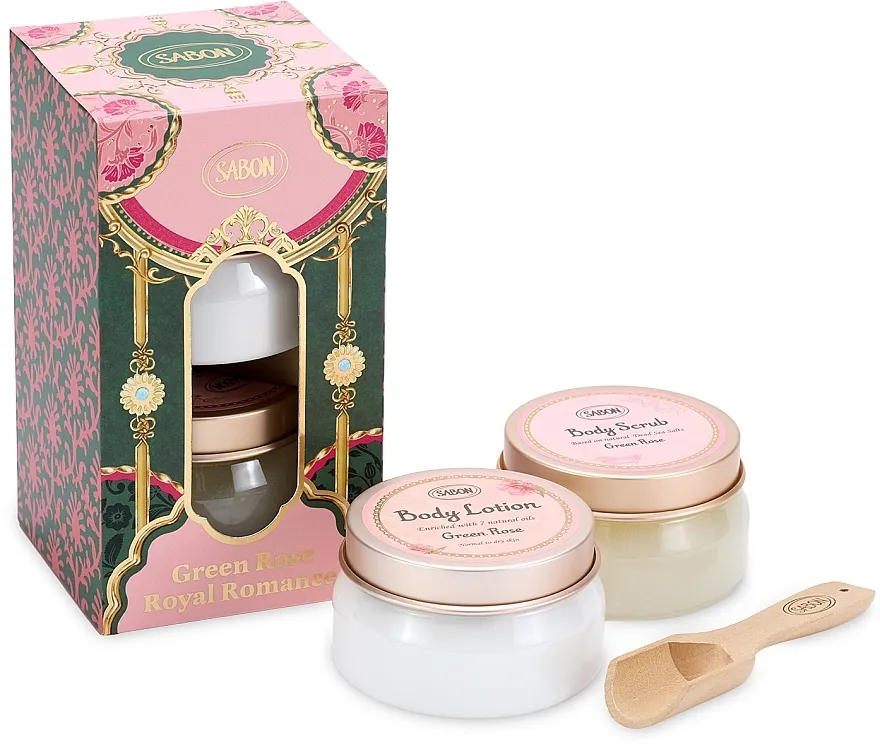 Sabon Green Rose Royal Romance (b/lot/140 ml + b/scrub/200 gr) Set za negu tela